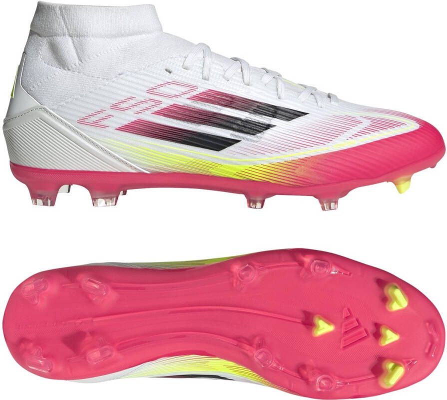 Adidas f50 league fg mg mid Voetbal schoen fg heren Wit-Geel