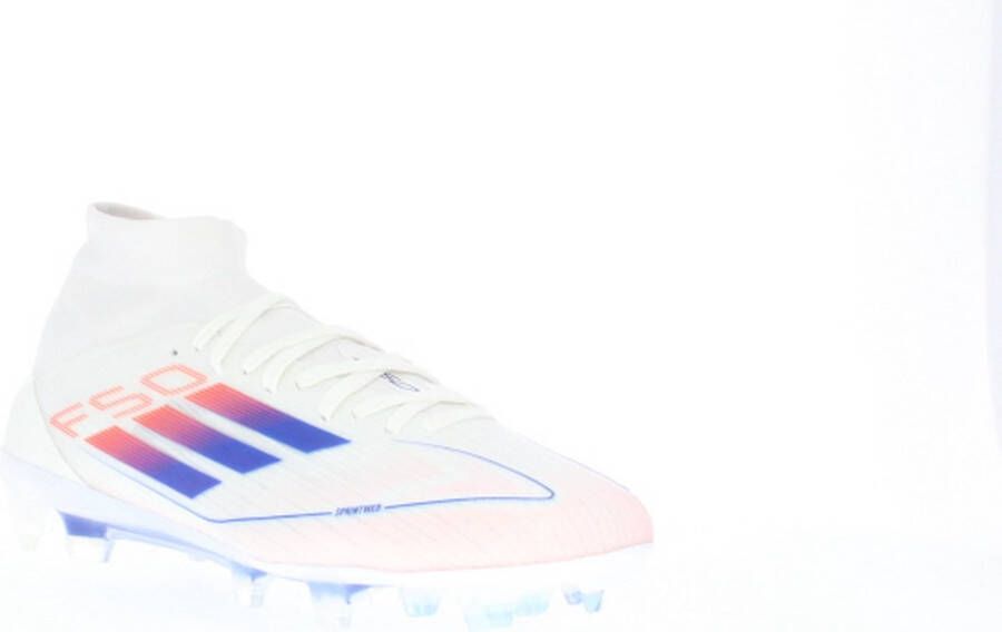 Adidas F50 Pro Mid Gras Voetbalschoenen (FG) Wit Blauw Rood