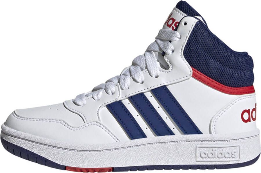 adidas Hoops 3 kinder sneakers wit blauw Uitneembare zool