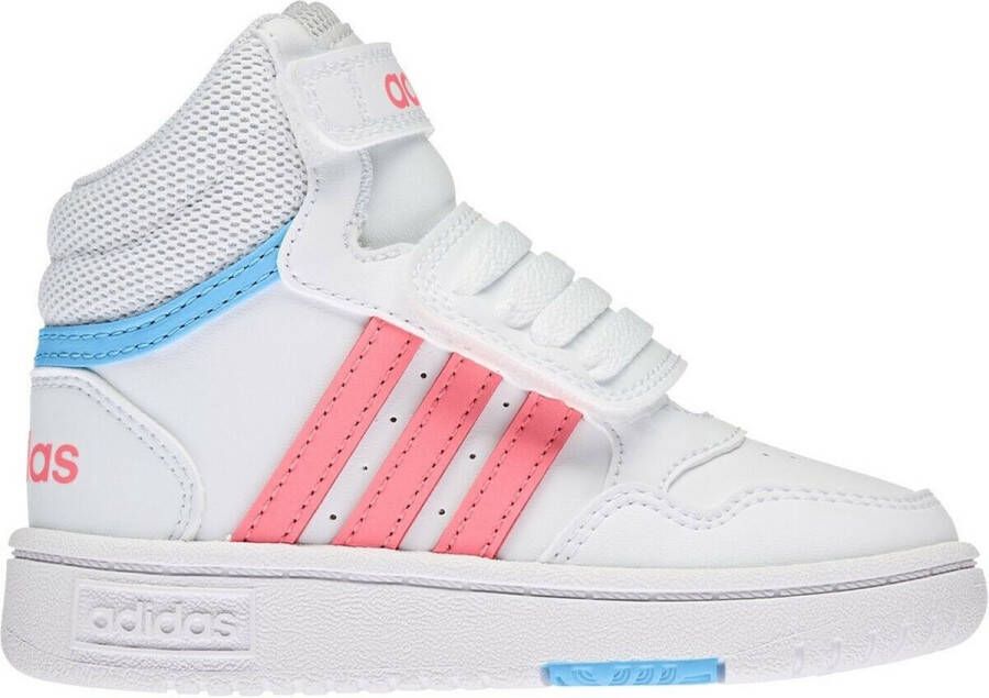 Adidas SPORTSWEAR Hoops Mid 3.0 AC Trainers Baby Ftwr White Acid Red Sky Rush