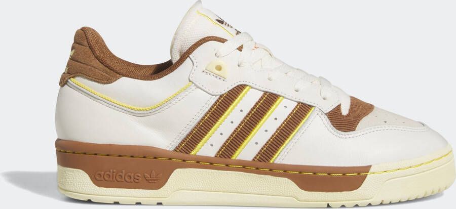 Adidas Lage Leren Sneaker met Iconische Strepen White Heren