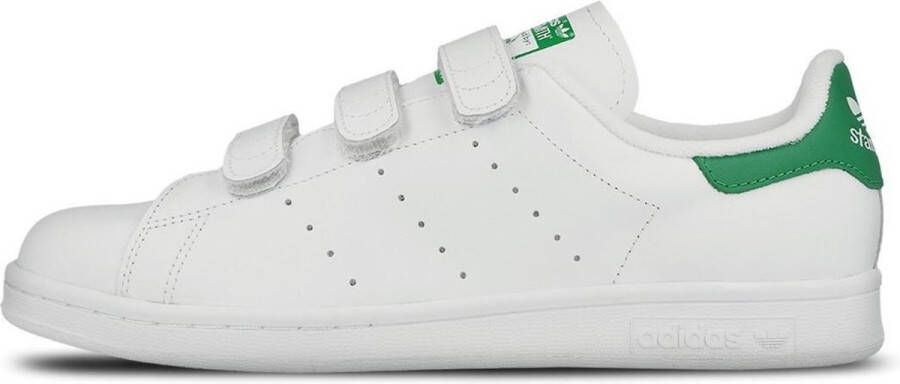 Adidas Witte Sneakers Hoogwaardig Leer Comfortabele Stoffen Voering Duurzame Rubberen Zool Wit Unisex