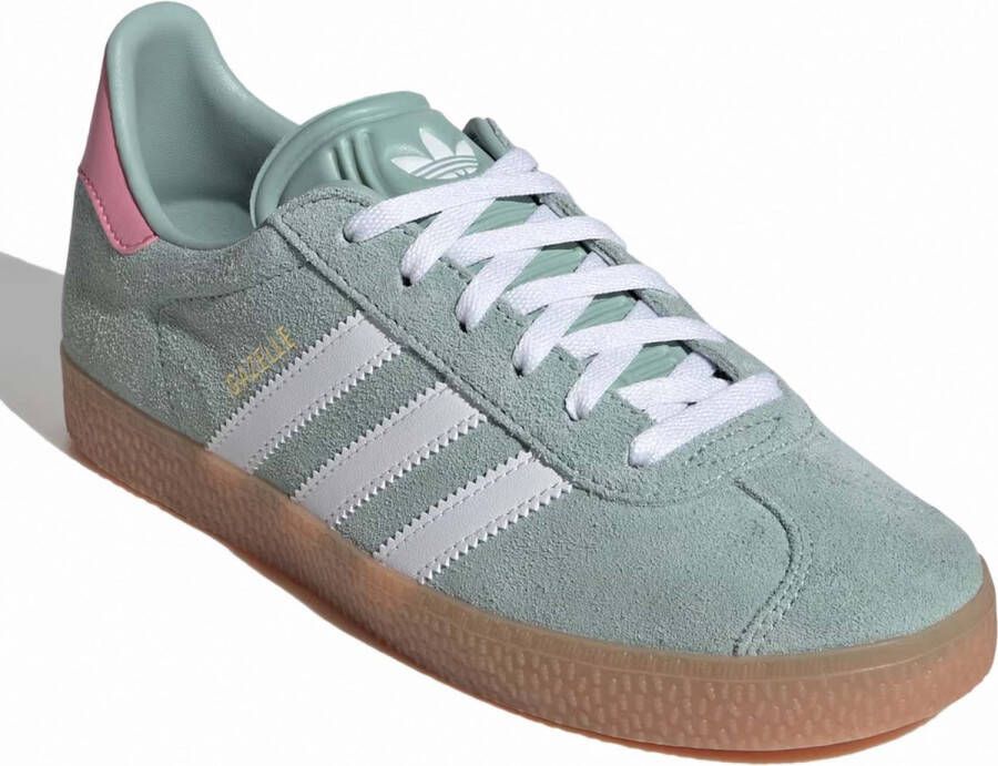 Adidas Originals Gazelle Junior Hazy Green Cloud White Bliss Pink Hazy Green Cloud White Bliss Pink