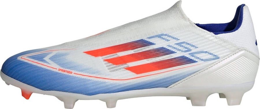 Adidas F50 League Laceless FG Cloud White Solar Red Lucid Blue- Cloud White Solar Red Lucid Blue