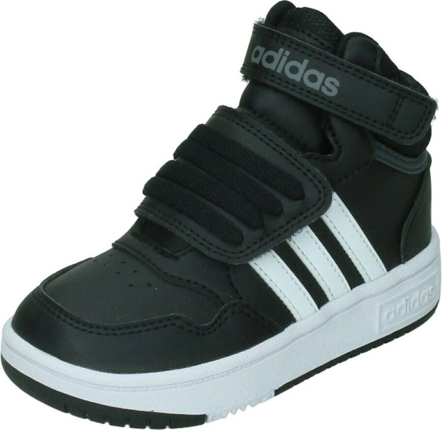 Adidas Sportswear Hoop Mid sneakers zwart wit grijs Imitatieleer 21 - Foto 1