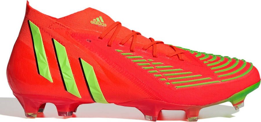 Adidas Predator Edge.1 Firm Ground Voetbalschoenen Solar Red Team Solar Green Core Black