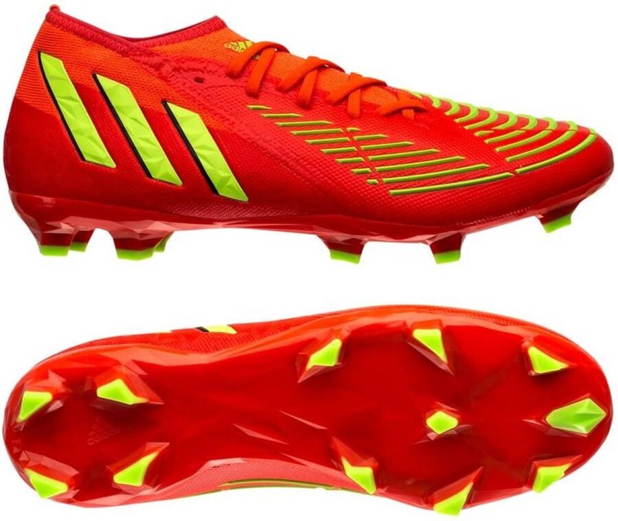 Adidas Predator Edge.2 Firm Ground Voetbalschoenen Solar Red Solar Green Core Black