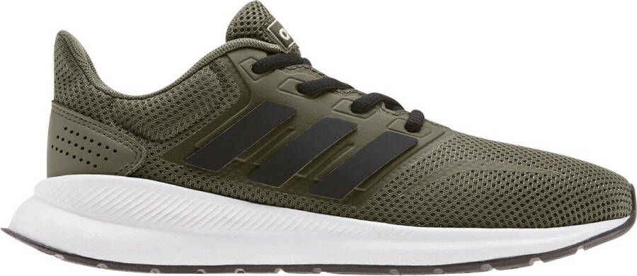 Adidas Perfor ce Runfalcon hardloopschoenen kaki zwart wit kids