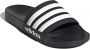 Adidas slippers Adilette tekst ( 5) zwart wit - Thumbnail 1