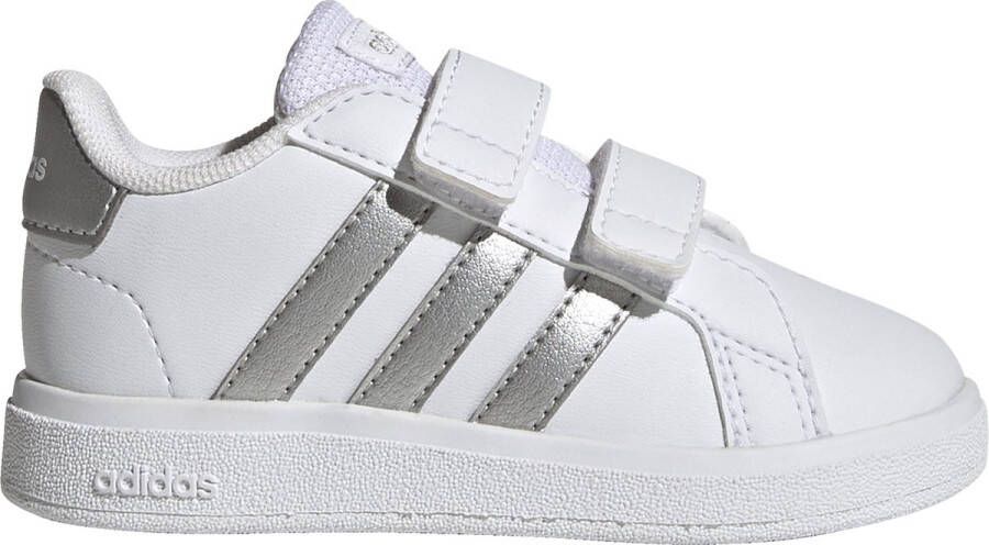 Adidas Sportswear Grand Court 2.0 sneakers wit matzilver Imitatieleer 27