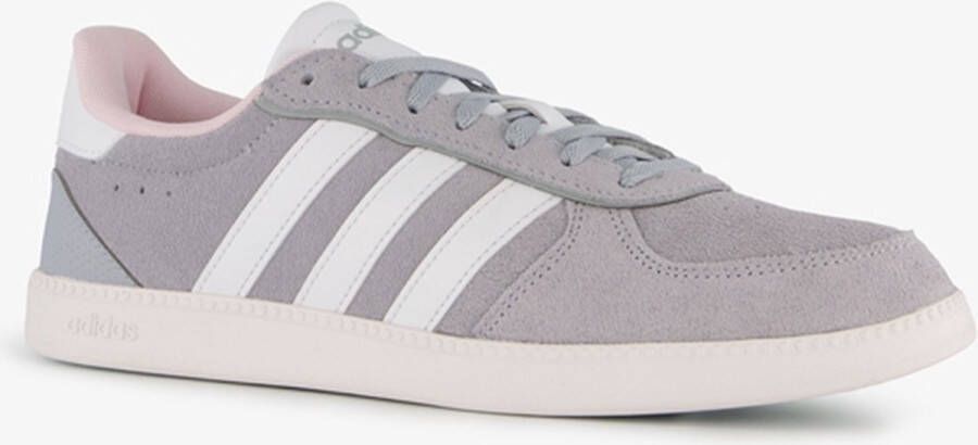 Adidas Breaknet suede dames sneakers grijs wit Echt leer Uitneembare zool