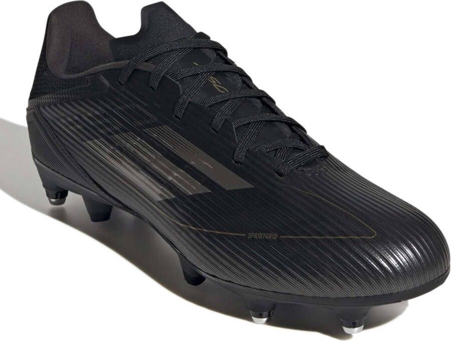 Adidas F50 League IJzeren-Nop Voetbalschoenen (SG) Zwart Grijs Goud