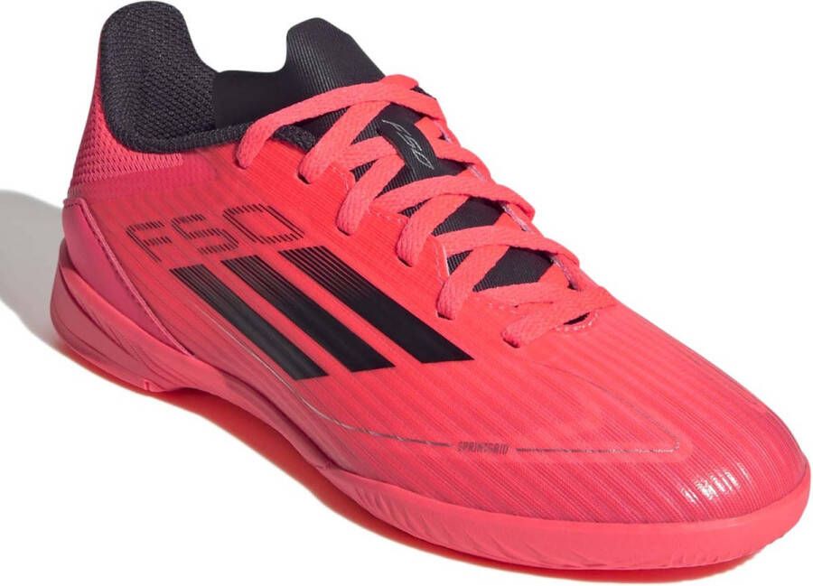 Adidas F50 League Zaalvoetbalschoenen (IN) Kids Felrood Zwart Zilver