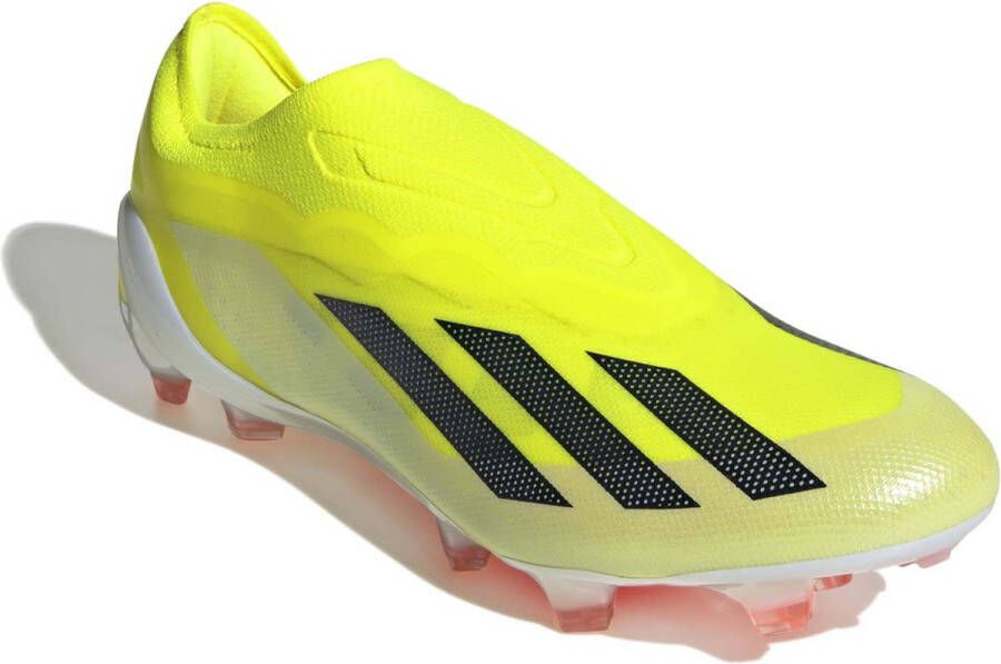 Adidas X Crazyfast Elite Veterloze Gras Voetbalschoenen (FG) Felgeel Zwart Wit