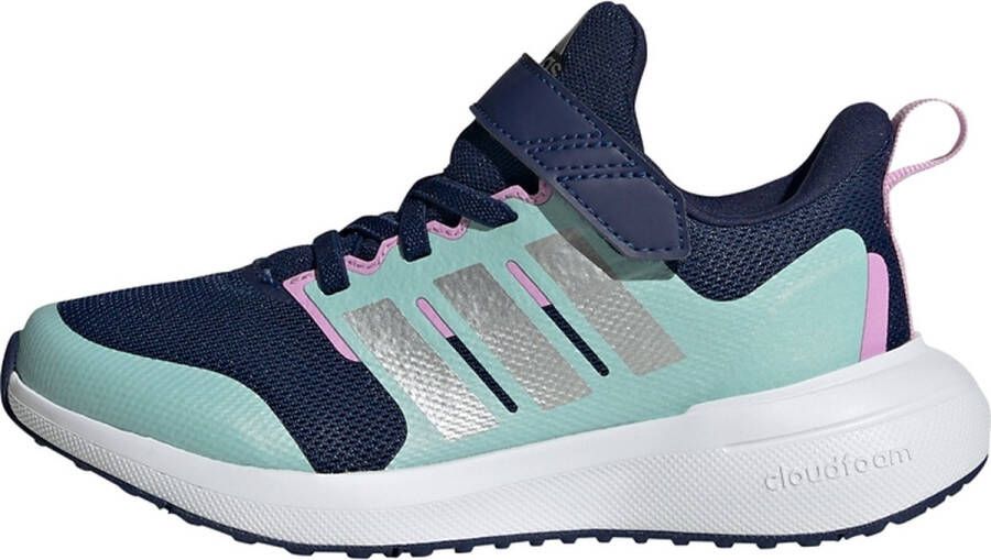 Adidas Sportswear FortaRun 2.0 Cloudfoam Schoenen met Elastische Veters en Klittenband Kinderen Blauw