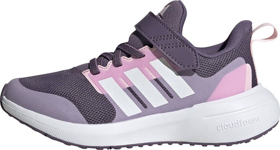 Adidas Sportswear FortaRun 2.0 Cloudfoam Schoenen met Elastische Veters en Klittenband Kinderen Paars