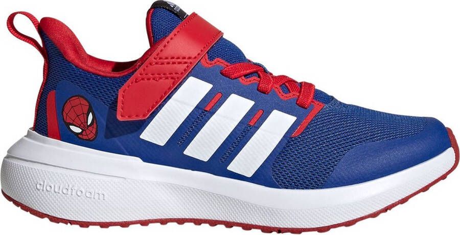 Adidas Sportswear x Marvel FortaRun Spider-Man 2.0 Cloudfoam Sport Running Schoenen met Elastische Veters en Klittenband Kinderen Blauw