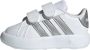 Adidas Sportswear Grand Court 2.0 sneakers wit matzilver Imitatieleer 22 - Thumbnail 1