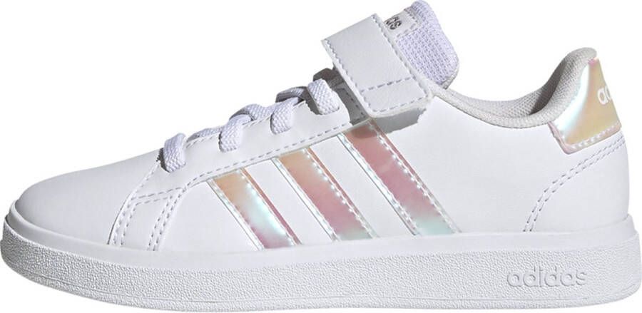 adidas Sportswear Grand Court Lifestyle Court Elastic Lace and Top Strap Shoes Kinderen Wit