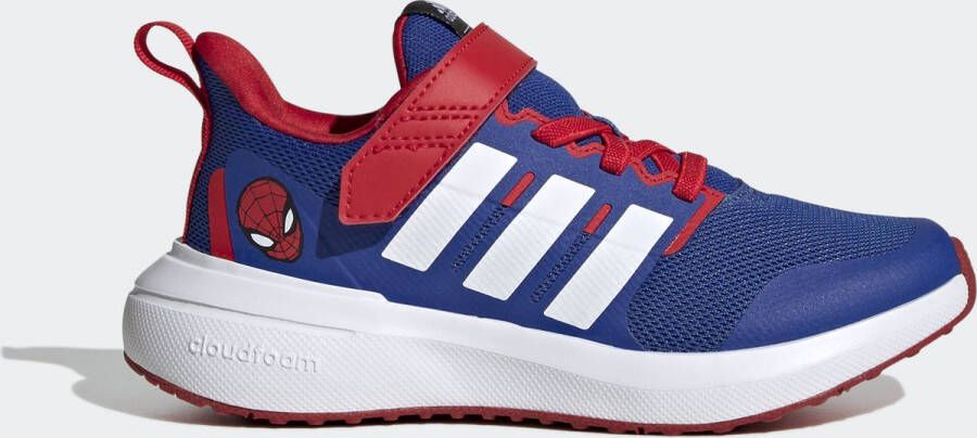 Adidas Sportswear x Marvel FortaRun Spider-Man 2.0 Cloudfoam Sport Running Schoenen met Elastische Veters en Klittenband Kinderen Blauw