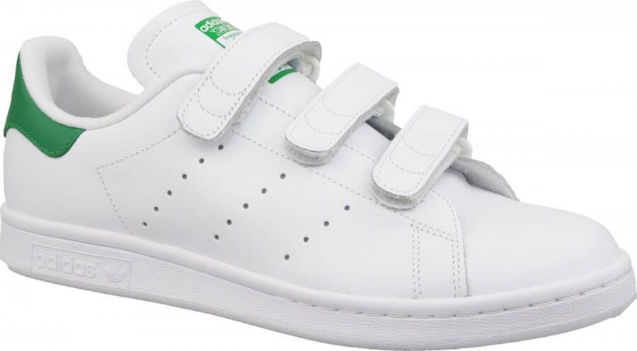 Adidas Witte Sneakers Hoogwaardig Leer Comfortabele Stoffen Voering Duurzame Rubberen Zool Wit Unisex