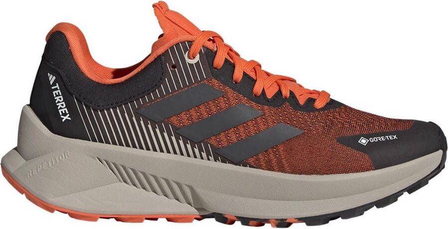 Adidas Terrex Soulstride Flow Goretex Trailrunningschoenen Oranje Grijs 2 3 Vrouw