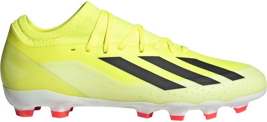 Adidas X Crazyfast League Gras Kunstgras Voetbalschoenen (MG) Felgeel Zwart Wit