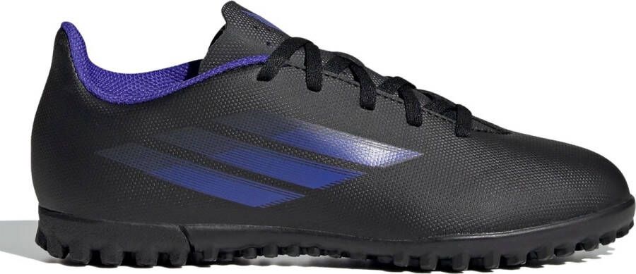 Adidas X Speedflow.4 Turf Voetbalschoenen Core Black Sonic Ink Solar Yellow Kind