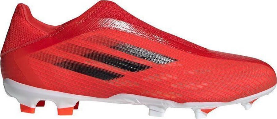 Adidas X Speedflow.3 Veterloze Firm Ground Voetbalschoenen Red Core Black Solar Red Dames