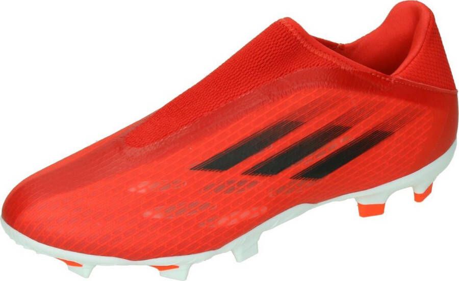 Adidas X Speedflow.3 Veterloze Firm Ground Voetbalschoenen Red Core Black Solar Red Dames