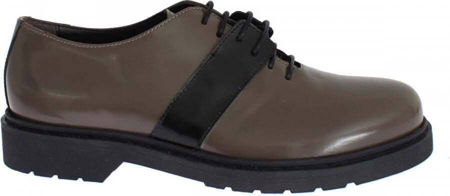 Jeffrey Campbell Grijze Veterschoenen van Leer Oxford Gray Dames