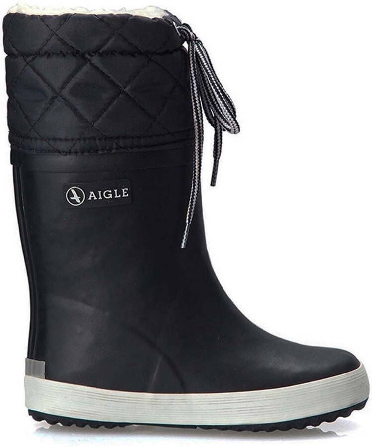 Aigle Giboulee 2 Noir Blanc Regenlaarzen Zwart