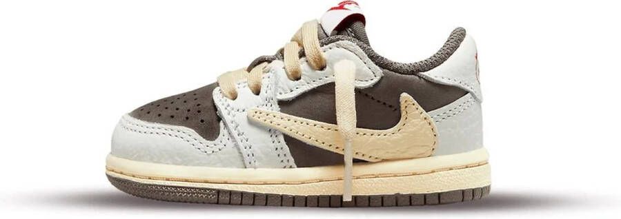 Air Jordan 1 Low Travis Scott 'Reverse Mocha' (TD) DO5441162 bruin beige wit kinderschoenen sneakers laag