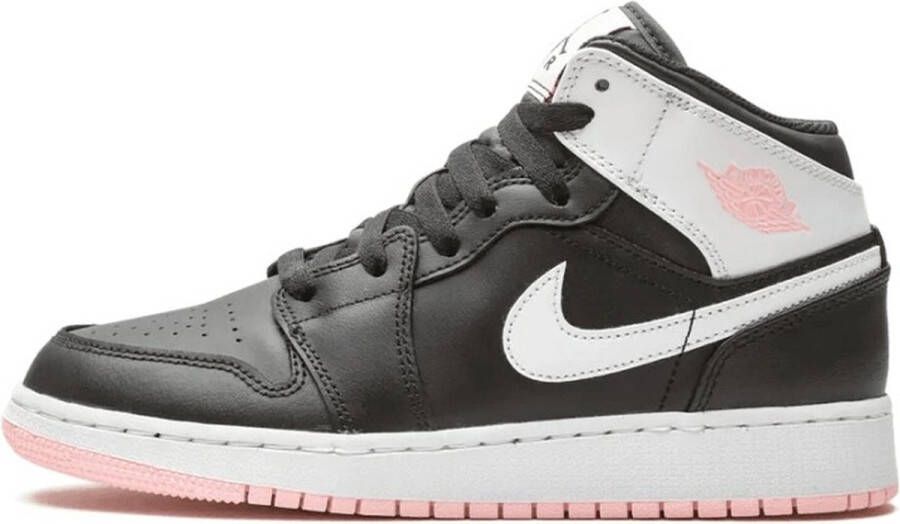 Air Jordan 1 Mid 'Arctic Pink Black' (GS) 555112-061 zwart roze wit sneakers hoog