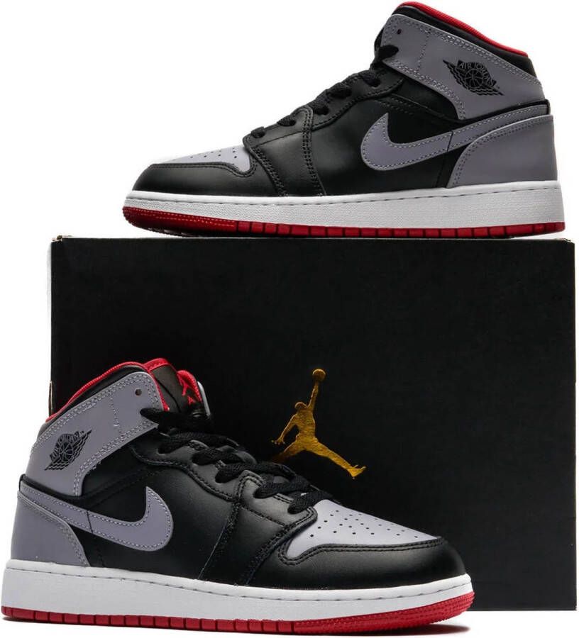 Jordan kinderschoenen Air 1 Mid SE Black Fire Red White Ce t Grey Black Fire Red White Ce t Grey