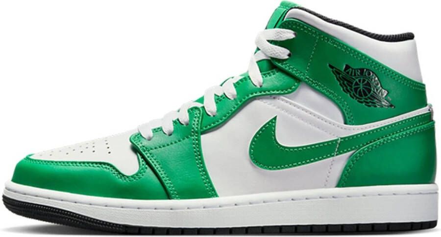 Air Jordan 1 Mid 'Lucky Green' DQ8426-301 groen wit sneakers hoog