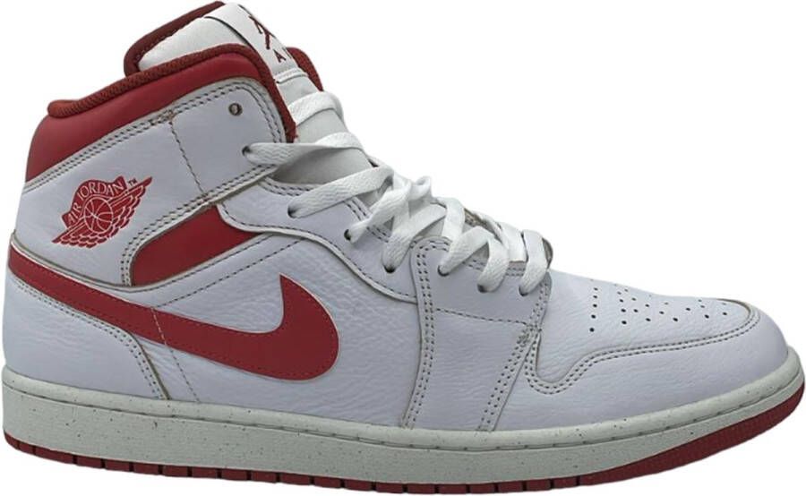 Jordan Air 1 Mid Heren White Dune Red Sail Lobster- Heren White Dune Red Sail Lobster