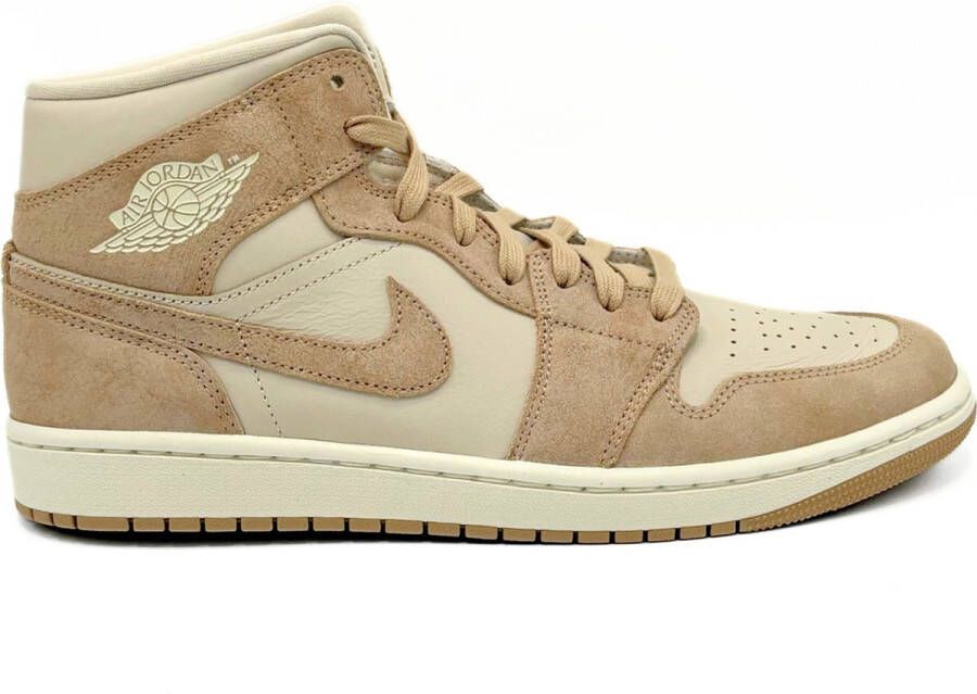 Jordan Air 1 Mid Dames Legend Light Brown Sail Legend Medium Brown- Heren Legend Light Brown Sail Legend Medium Brown