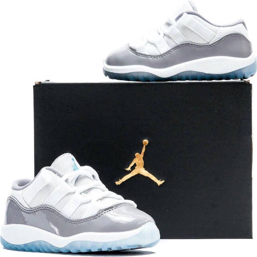 Air Jordan 11 Retro LOW Cement Grey (TD) 505836-140 kindersneakers lage sneakers grijs wit