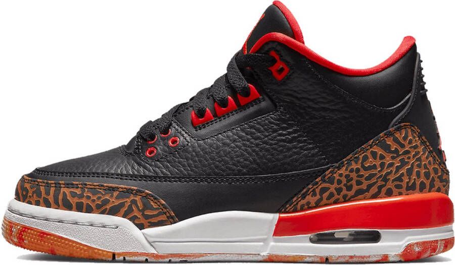 Air Jordan 3 Retro 'Black Team Orange Kumquat' (GS) 441140-088 zwart oranje rood sneakers hoog