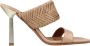 Albano Heeled Mules Black White Beige Dames - Thumbnail 3