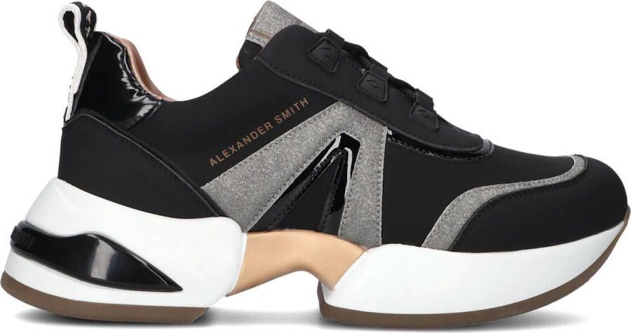 ALEXANDER SMITH Lage Sneakers Marble Maat: 38 Materiaal: Leer Kleur: Zwart