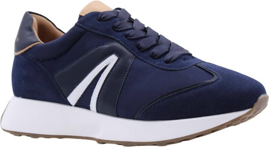 Alexander Smith Blauwe Leren Sneaker Blue Heren