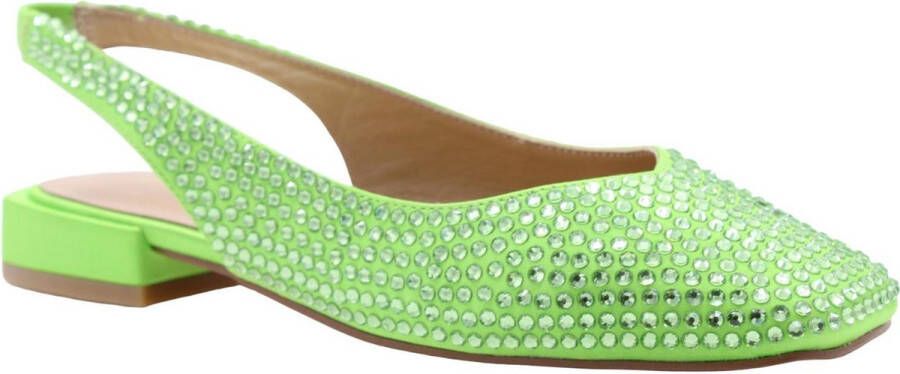 Alma en Pena Peep Toe Peep Heel Green