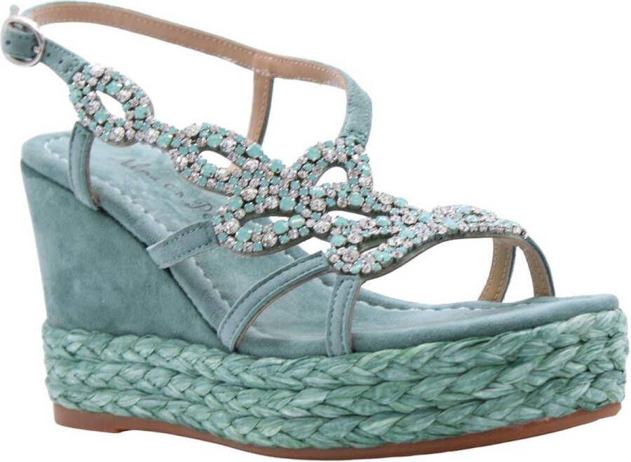 Alma en Pena Stijlvolle Platte Sandalen voor Vrouwen Green Dames - Foto 1