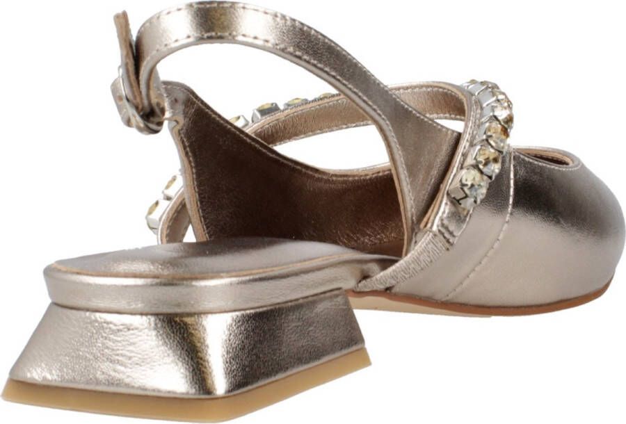 Alma en Pena Platte slingback schoen met kristallen Yellow Dames