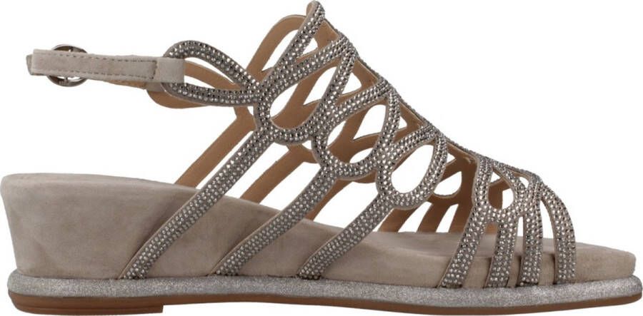 Alma en Pena Glitter Platform Sandal Gray Dames