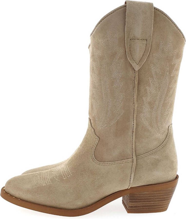 Alpe Beige Cowboy Laarzen voor Vrouwen Beige Dames