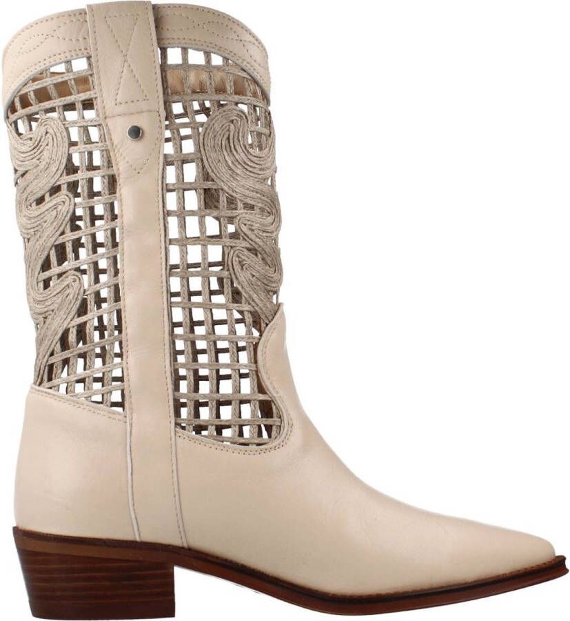 Alpe Western Style Cowboy Boots Beige Dames