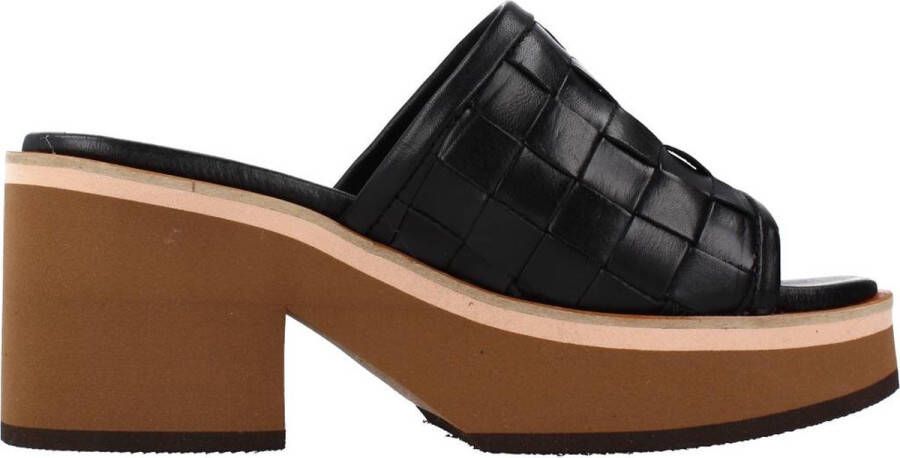 Alpe Heeled Mules Black Dames